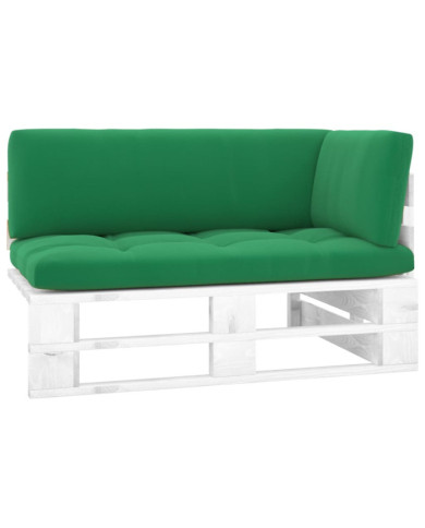 Canapé d'angle palette de jardin Bois de pin imprégné de blanc | Mobilier & Déco