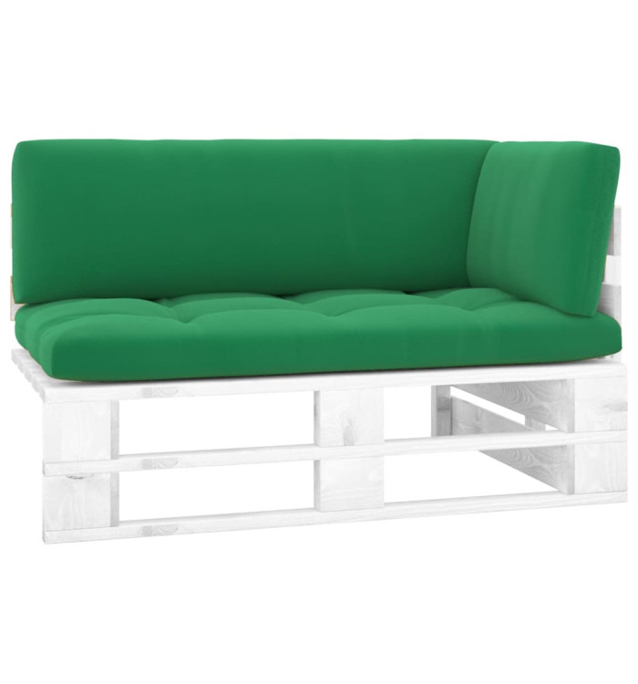 Canapé d'angle palette de jardin Bois de pin imprégné de blanc | Mobilier & Déco