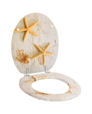 Siège de toilette avec Couvercle MDF Étoile de mer | Mobilier & Déco
