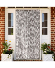 Moustiquaire Taupe et blanc 100x220 cm Chenille | Mobilier & Déco