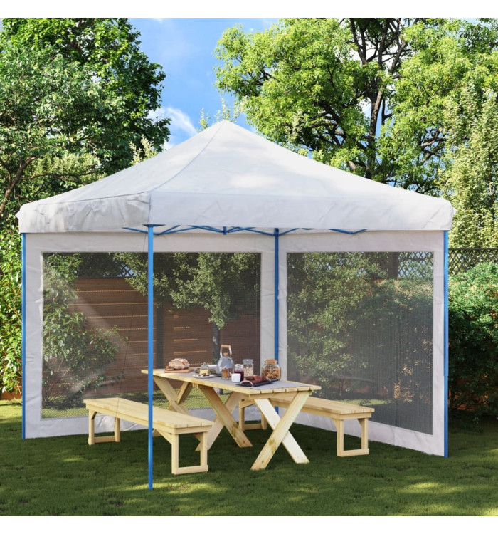 Paroi de tente de réception 2 pcs Maille Blanc et noir | Mobilier & Déco
