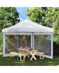 Paroi de tente de réception 2 pcs Maille Blanc et noir | Mobilier & Déco