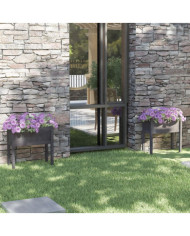 Jardinières 2 pcs Gris 70x31x70 cm Bois de pin massif | Mobilier & Déco
