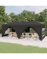 Tente de réception pliable avec parois Anthracite 3x6 m | Mobilier & Déco