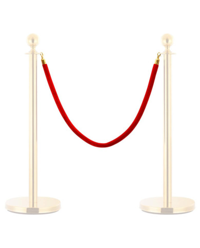 Corde de colonne Rouge et doré Velours | Mobilier & Déco