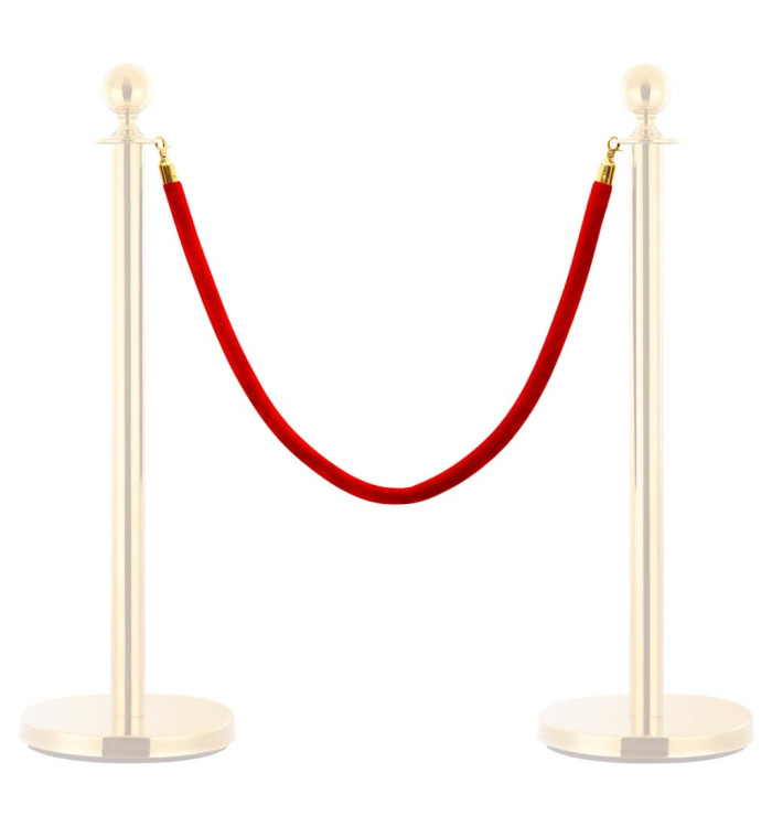 Corde de colonne Rouge et doré Velours | Mobilier & Déco