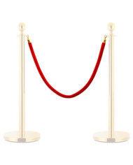 Corde de colonne Rouge et doré Velours | Mobilier & Déco