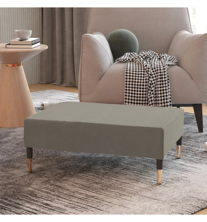 Repose-pied Gris clair 78x56x32 cm Velours | Mobilier & Déco