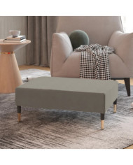 Repose-pied Gris clair 78x56x32 cm Velours | Mobilier & Déco