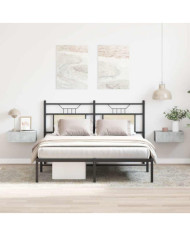 Tables de chevet flottantes 2 pcs Gris béton Bois d'ingénierie | Mobilier & Déco