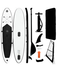 Ensemble de planche SUP gonflable avec voile Noir et blanc | Mobilier & Déco