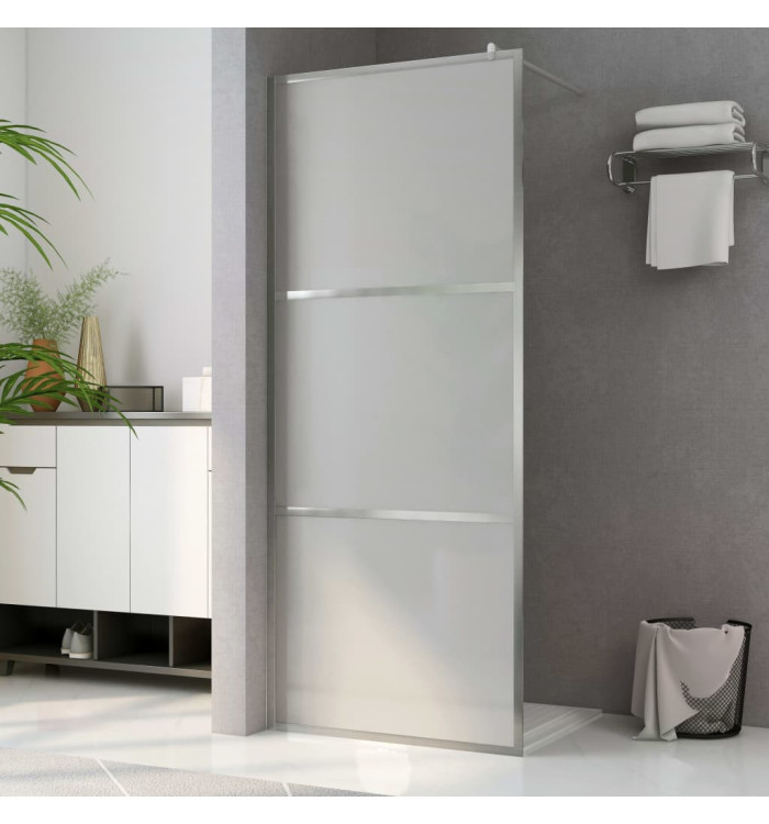 Paroi de douche à l'italienne à verre ESG dépoli 90x195 cm | Mobilier & Déco