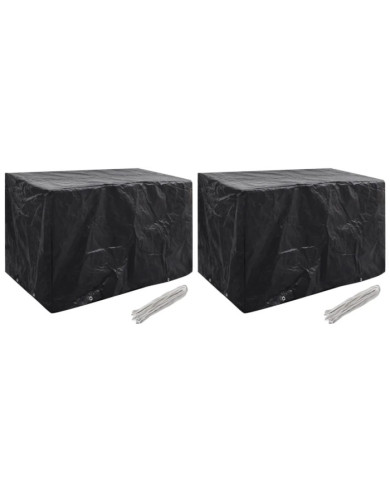 Housses de salon de jardin 2 pcs 8 œillets 140x70x90 cm | Mobilier & Déco