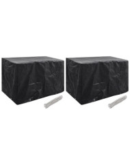 Housses de salon de jardin 2 pcs 8 œillets 140x70x90 cm | Mobilier & Déco
