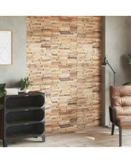 Panneaux de revêtement mural 10 pcs 1,03m² Bois de teck recyclé | Mobilier & Déco
