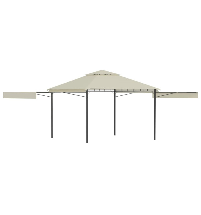 Belvédère avec double toits étendus 3x3x2,75 m Crème 180 g/m² | Mobilier & Déco