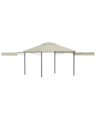 Belvédère avec double toits étendus 3x3x2,75 m Crème 180 g/m² | Mobilier & Déco