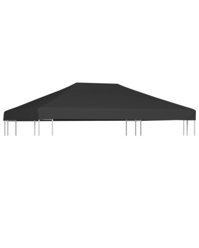 Toile supérieure de belvédère 310 g/m² 4x3 m Gris | Mobilier & Déco