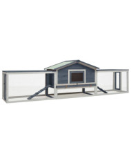 Clapier Gris 310x70x87 cm Pin massif et sapin | Mobilier & Déco