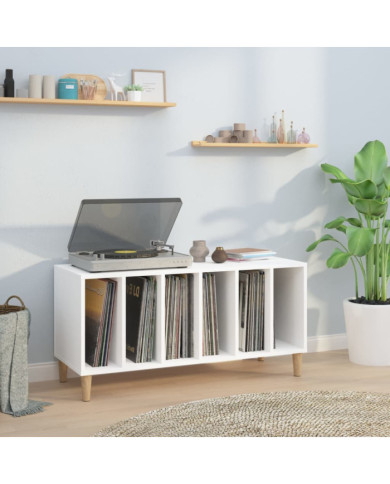 Armoire à disques blanc 100x38x48 cm bois d'ingénierie | Mobilier & Déco