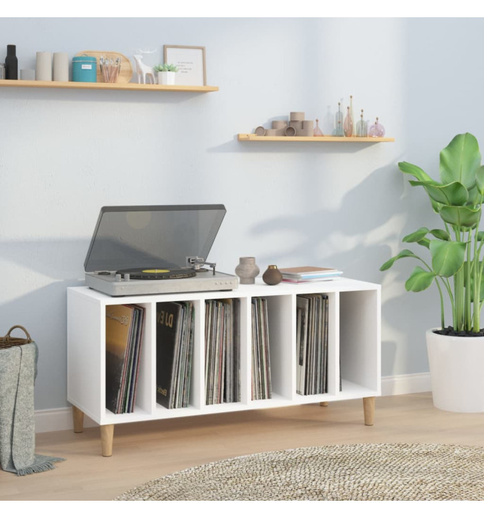 Armoire à disques blanc 100x38x48 cm bois d'ingénierie | Mobilier & Déco