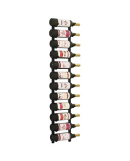 Casier à bouteilles mural pour 12 bouteilles Noir Fer | Mobilier & Déco