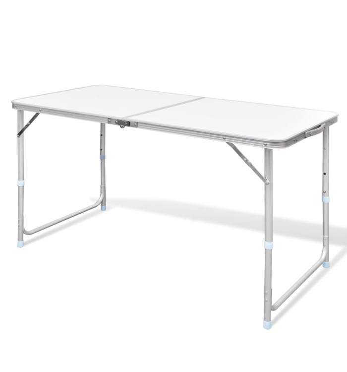 Table pliable de camping Hauteur réglable Aluminium 120x60 cm | Mobilier & Déco