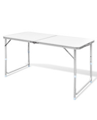Table pliable de camping Hauteur réglable Aluminium 120x60 cm | Mobilier & Déco