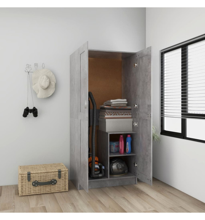 Garde-robe Gris béton 82,5x51,5x180 cm Aggloméré | Mobilier & Déco