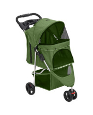 Poussette pour chien pliante Vert 80x46x98 cm Tissu Oxford | Mobilier & Déco
