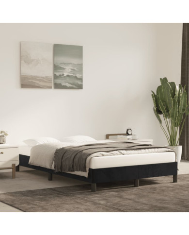 Cadre de lit sans matelas noir 120x200 cm velours | Mobilier & Déco