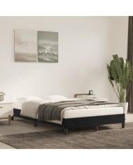 Cadre de lit sans matelas noir 120x200 cm velours | Mobilier & Déco