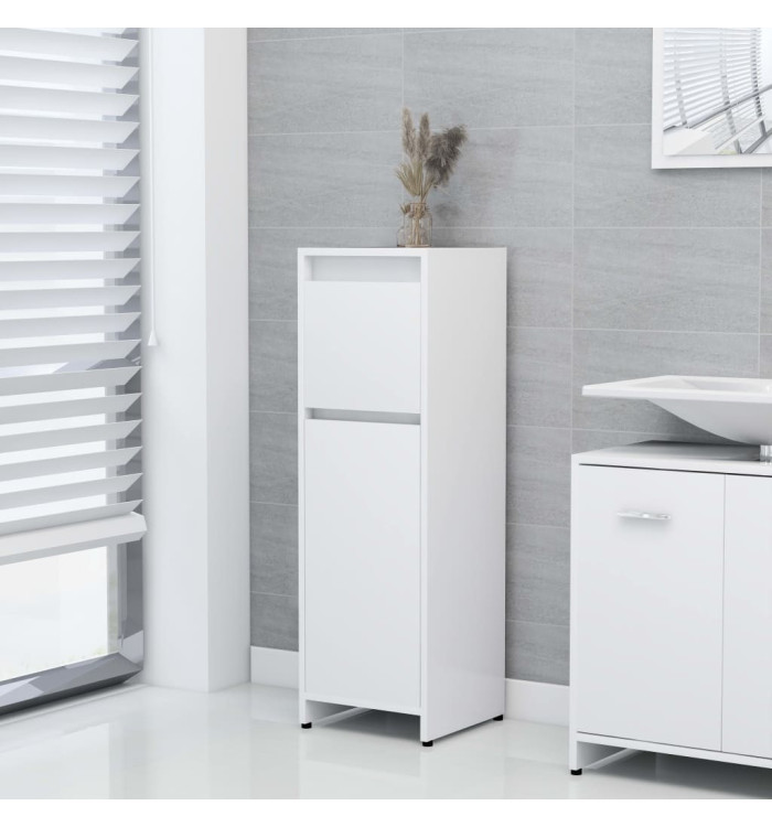Armoire de salle de bain Blanc 30x30x95 cm Bois d'ingénierie | Mobilier & Déco