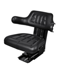 Siège de tracteur avec suspension Noir | Mobilier & Déco