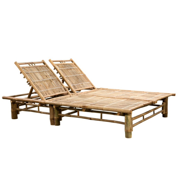 Chaise longue pour 2 personnes Bambou | Mobilier & Déco