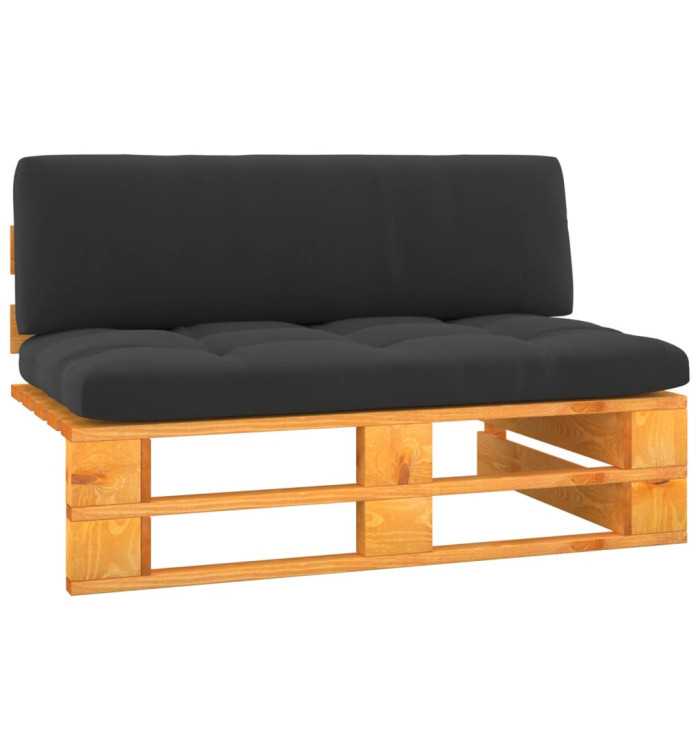 Canapé central palette de jardin marron miel bois pin imprégné | Mobilier & Déco
