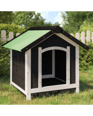 Chenil gris 65x65x61,5 cm bois de pin solide | Mobilier & Déco