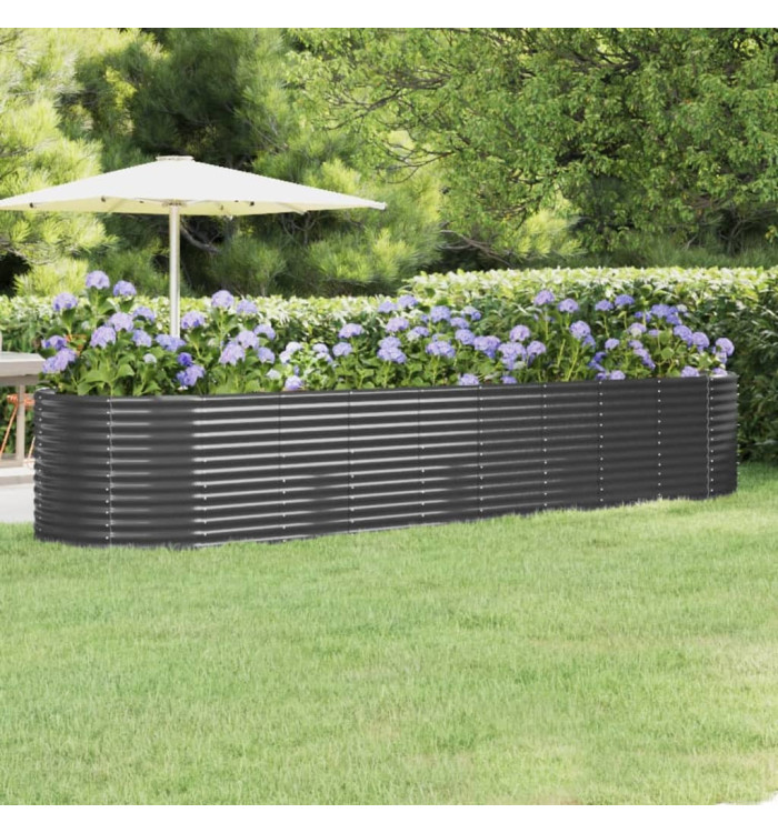 Lit surélevé de jardin Acier enduit de poudre Anthracite | Mobilier & Déco