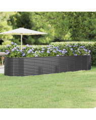 Lit surélevé de jardin Acier enduit de poudre Anthracite | Mobilier & Déco