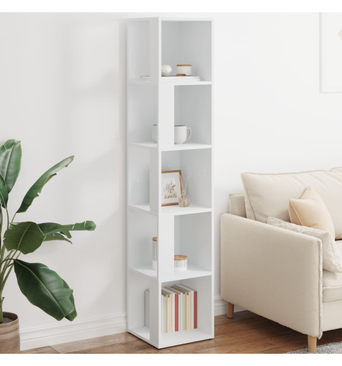 Armoire d'angle Blanc 33x33x164,5 cm Bois d'ingénierie | Mobilier & Déco