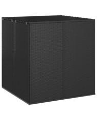 Boîte à coussins de jardin Résine tressée 100x97,5x104 cm Noir | Mobilier & Déco