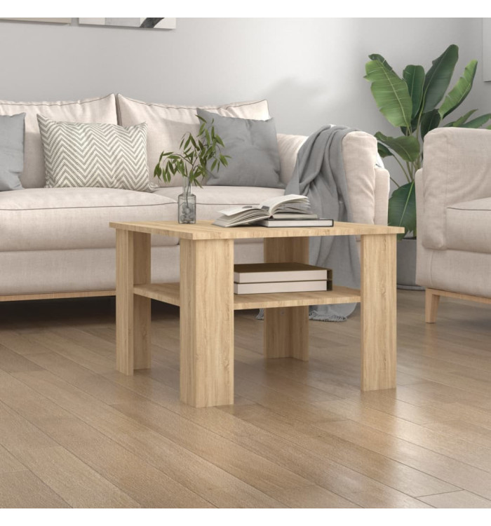 Table basse Chêne sonoma 60x60x42 cm Bois d’ingénierie | Mobilier & Déco