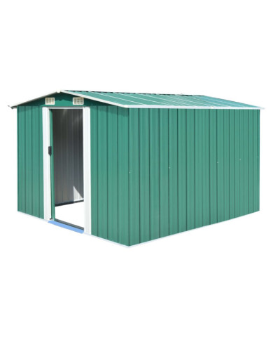 Abri de jardin 257x298x178 cm Métal Vert | Mobilier & Déco