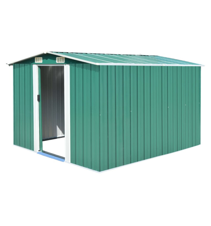 Abri de jardin 257x298x178 cm Métal Vert | Mobilier & Déco
