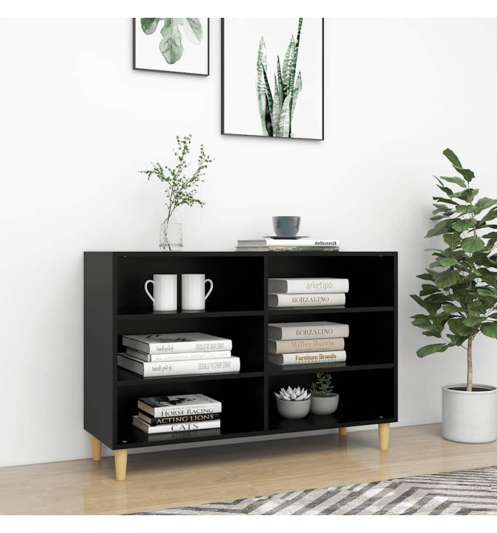 Buffet noir 103,5x35x70 cm bois d'ingénierie | Mobilier & Déco