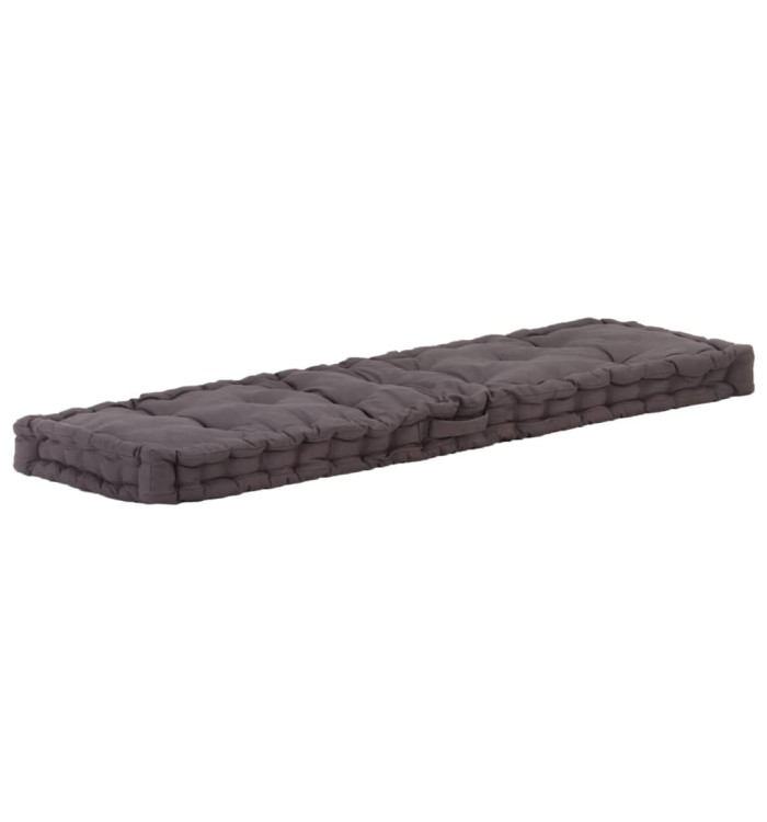 Coussin de plancher de palette Coton 120x40x7 cm Anthracite | Mobilier & Déco