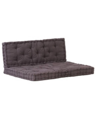 Coussins de plancher de palette lot de 2 Coton Anthracite | Mobilier & Déco