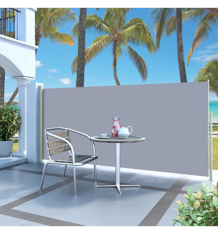 Auvent latéral rétractable de patio 140x300 cm Gris | Mobilier & Déco