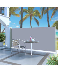 Auvent latéral rétractable de patio 140x300 cm Gris | Mobilier & Déco
