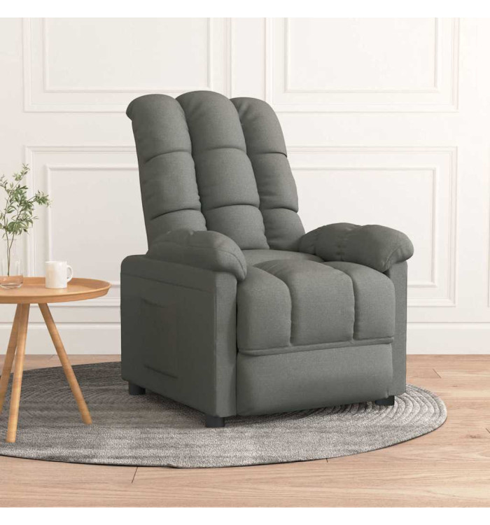 Fauteuil inclinable Gris foncé Tissu | Mobilier & Déco
